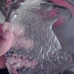 Majestic Clear Glass Eagle Figurine